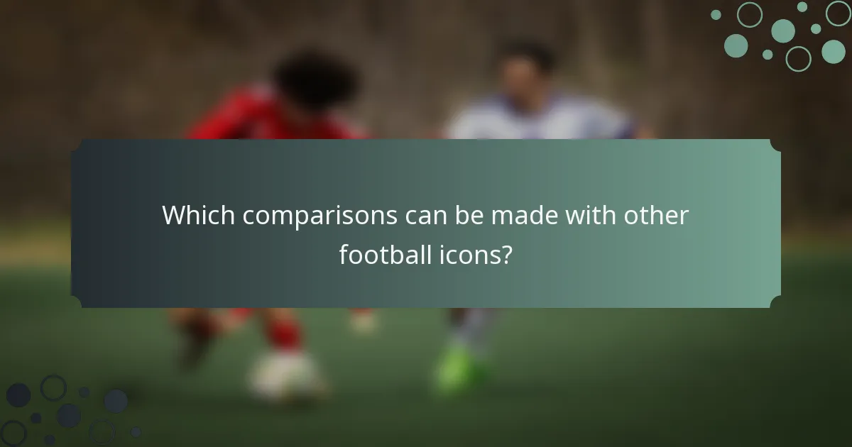 Which comparisons can be made with other football icons?
